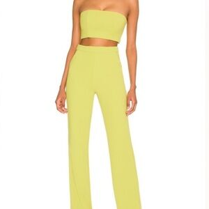 NBD Bright Yellow Wide Leg Pants